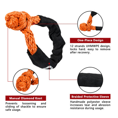 Synthetic Soft Shackle Rope, 2" X 23" (38,000lbs)
