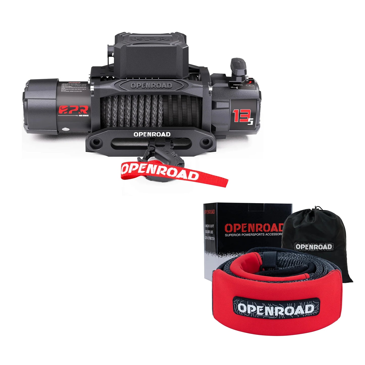 13,500 lb Electric Winches with Synthetic Rope