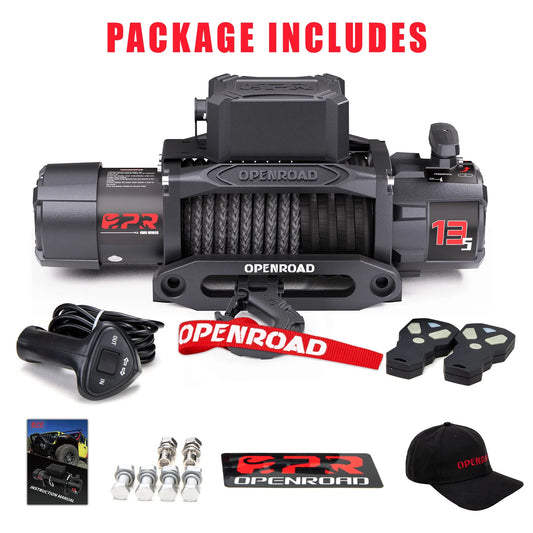 13,500 lb Electric Winches with Synthetic Rope